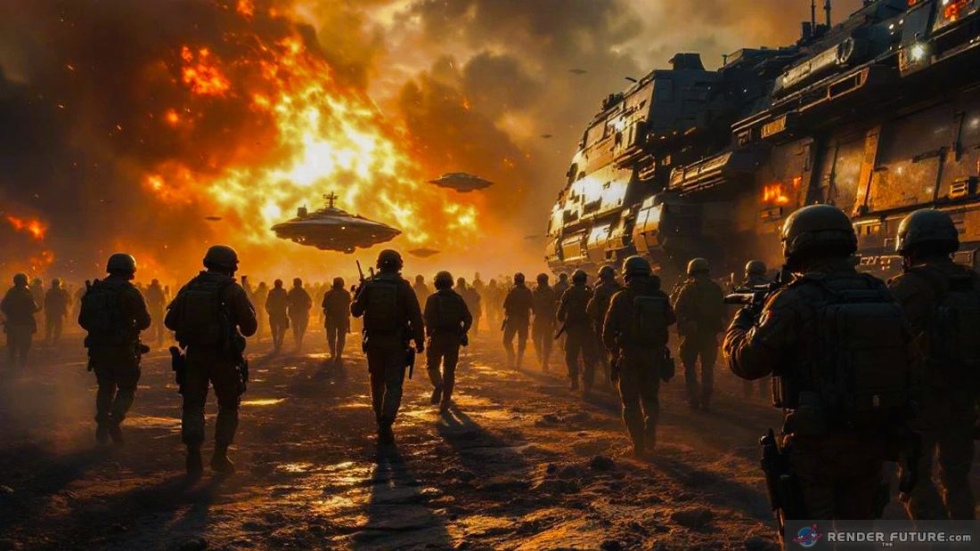 Military mobilization despite having no viable defense against a civilization capable of interstellar travel