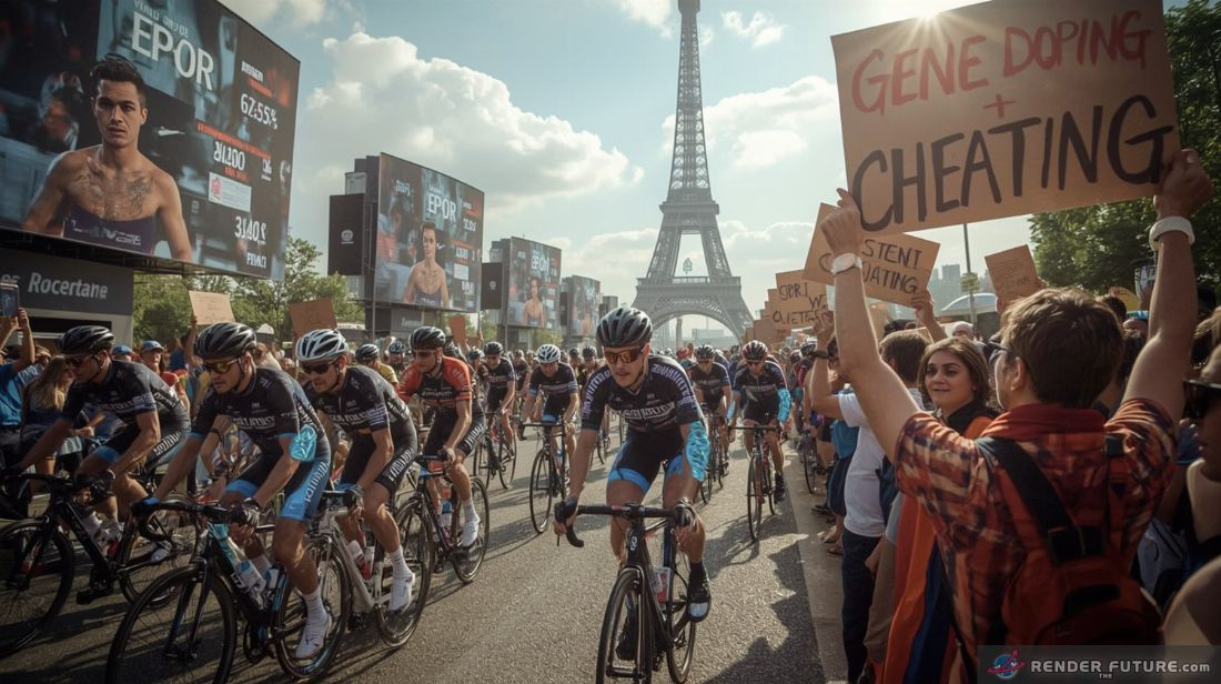 a dramatic scene unfolds at the tour de france as cyclists