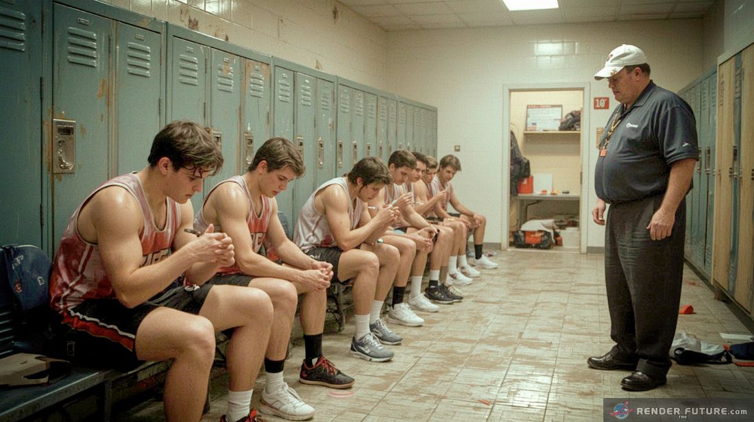 high school locker room where athletes inject crispr cocktails