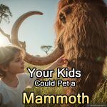 scene with a child and a mammoth